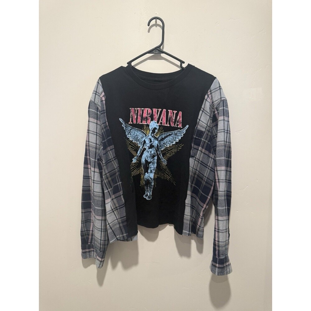 Reworked Upcycle Grunge Oversize Nirvana Top M/L